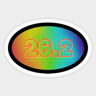 Marathon Tie Dye for Runners, 26 2 Sticker